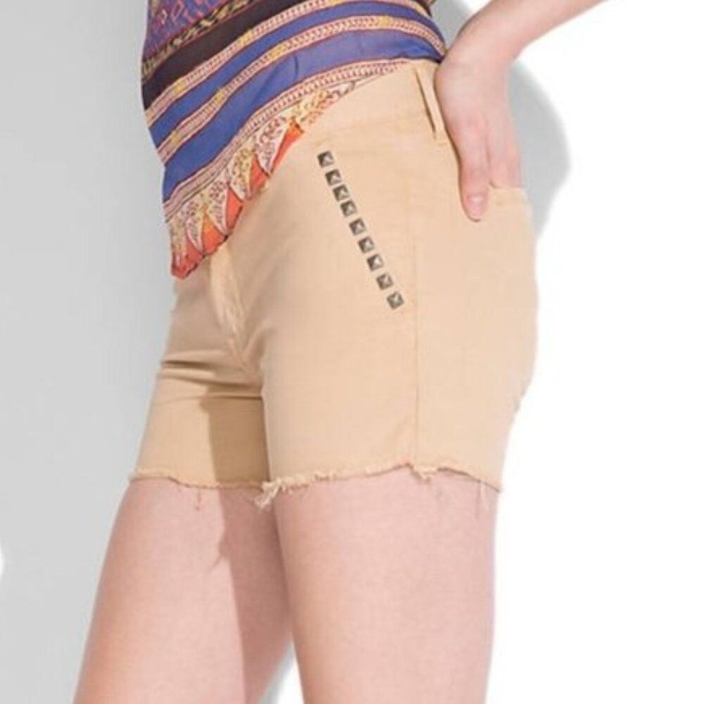 Lucky Brand Sienna Khaki Shorts Cut Off Chinos Mid Rise Pockets NWT Womens 4 /27